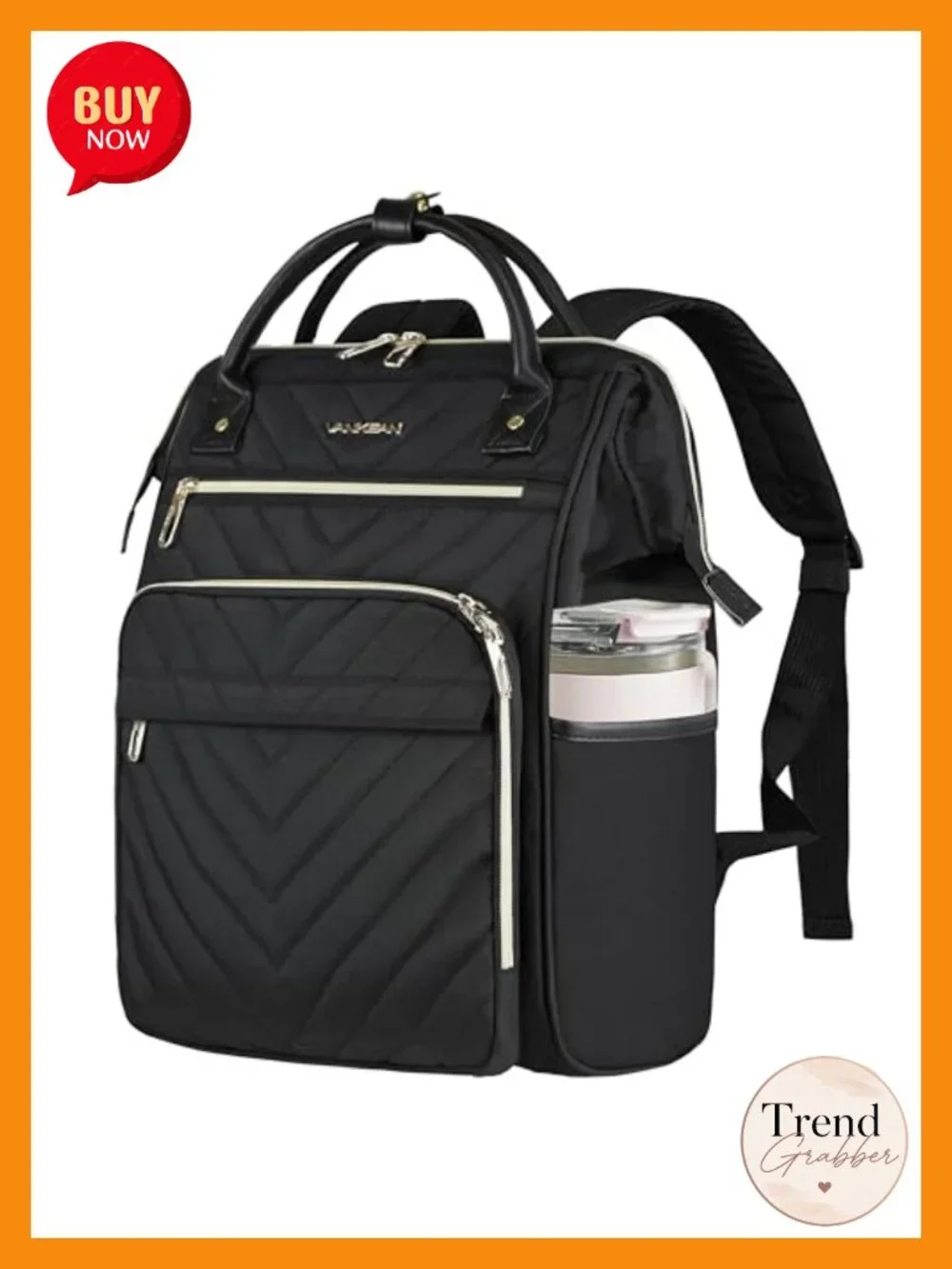 Fashion Laptop Backpack Water Resistant Nylon Large Capacity Work Travel Daypack
